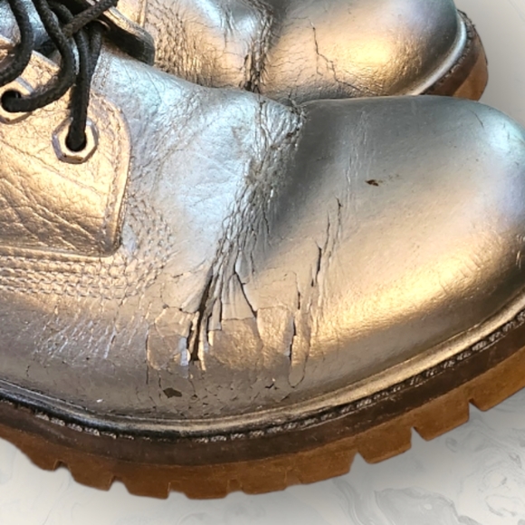 Timberland Custom Painted Silver Size US 9.5 - Picture 7 of 7